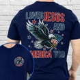 thumbnail image 6 of FLAGWIX Loves Jesus And America Too Independence Day 4th Of July T-Shirt TQN3143TS - Father's Day, Gifts For Men, Husband Gifts - Mens T-shirts, America T-Shirt, 4th of July T-Shirt, 6 of 6