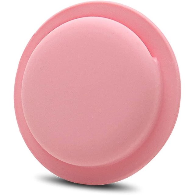 Funda protectora de silicona Icoolmate para Airtags de Apple, con adhesivo autoadhesivo (rosa)