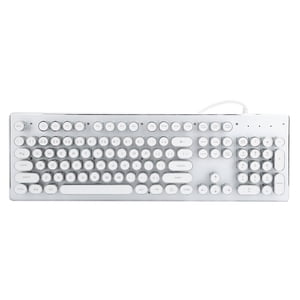 HJK920 Clavier universel mécanique d'ordinateur, jeu filaire classique rétro punk clavier mécanique, Ergonomic Keyboard avec contre-jour mixte, 104 Clés rondes