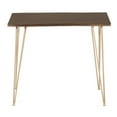 thumbnail image 3 of Pemberly Row Contemporary Live Edge Bar Table in Elm and Gold, 3 of 4