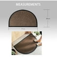 thumbnail image 2 of RUseeN Half Round Door Mat, Non-Slip Welcome Entrance Way Mat, Durable Rubber Door Mats, Low-Profile Heavy Duty Doormat, Half Circle Mats for Garage, Patio, High Traffic Areas, 20" x 31", Beige&Brown, 2 of 8