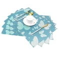 thumbnail image 2 of YFYANG Washable Heat-Resistant Placemats, 70% PVC/30% Polyester, Blue Dream Butterfly Kitchen Table Mat, 12" x 18" 1 Piece, 2 of 6