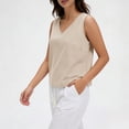 thumbnail image 3 of Horkkom Sleeveless Tops for Women Wide Strap Solid Color Tank Tops Work Loose Casual Tops,S-2XL, 3 of 7