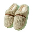 thumbnail image 3 of Lenago Fuzzy Slippers for Women Cozy Platform Soft Foam Slippers Indoor Comfortable House Shoes Slipper Anti-slide Winter Footwear for Cold Weather, 3 of 5