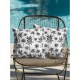 thumbnail image 3 of Outdoor Pillows Waterproof, Tropical Botanical Bedding Throw Pillows with Insert for Couch Sofa Bed, Summer Palm Trees Black 16x16 Inch Pillowcases Decorative Camping Patio Pillow Set of 2, 3 of 6