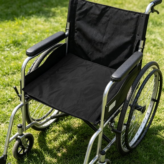 TITINICE Black Oxford Cloth Wheelchair Seat Cushion for Daily Use, Universal Fit, Comfortable and Hygienic