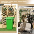 thumbnail image 5 of Cedar Privacy Screen with Planter Box 62"x10"x65" Garden Fence Panel, 3 Hinged Freestanding with Drain Holes, Natural Wood Room Divider for Patio, Deck, Backyard & Balcony, Raised Garden Bed Kit, 5 of 7