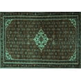 thumbnail image 1 of Ahgly Company Machine Washable Indoor Rectangle Persian Turquoise Blue Traditional Area Rugs, 8' x 10', 1 of 4