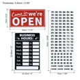 thumbnail image 2 of Uxcell Business Hour Sign Adhesive with Number Sticker and Open/Close Door Hanger Black 1 Set, 2 of 6