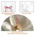 thumbnail image 4 of Yiaed Elegant Ivory Flower Print Christmas Tree Skirt , Tree SkirtsTree Mat for Christmas Winter Holiday Indoor Decorations-30", 4 of 7