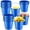 Dark Blue, variant on 24 Pcs Small Metal Buckets with Handle Mini Buckets Bulk Pencil Bucket for Classroom Graduation Party Favors Iron Basket Pails for Candy Flower