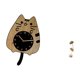 thumbnail image 5 of Reloj de pared,Reloj de pared decorativo con forma de gato para sala de estar silenciosa,Reloj de pared de madera,decoración moderna,Escultura de hoja,Estatua de hoja de metal,escultura de, 5 of 8