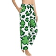 thumbnail image 2 of Naloa Leopard print St. Patrick's Day Print Women’s Ultra-Soft Comfy Pajama Lounge Pants with Pockets & Drawstring, 2 of 8