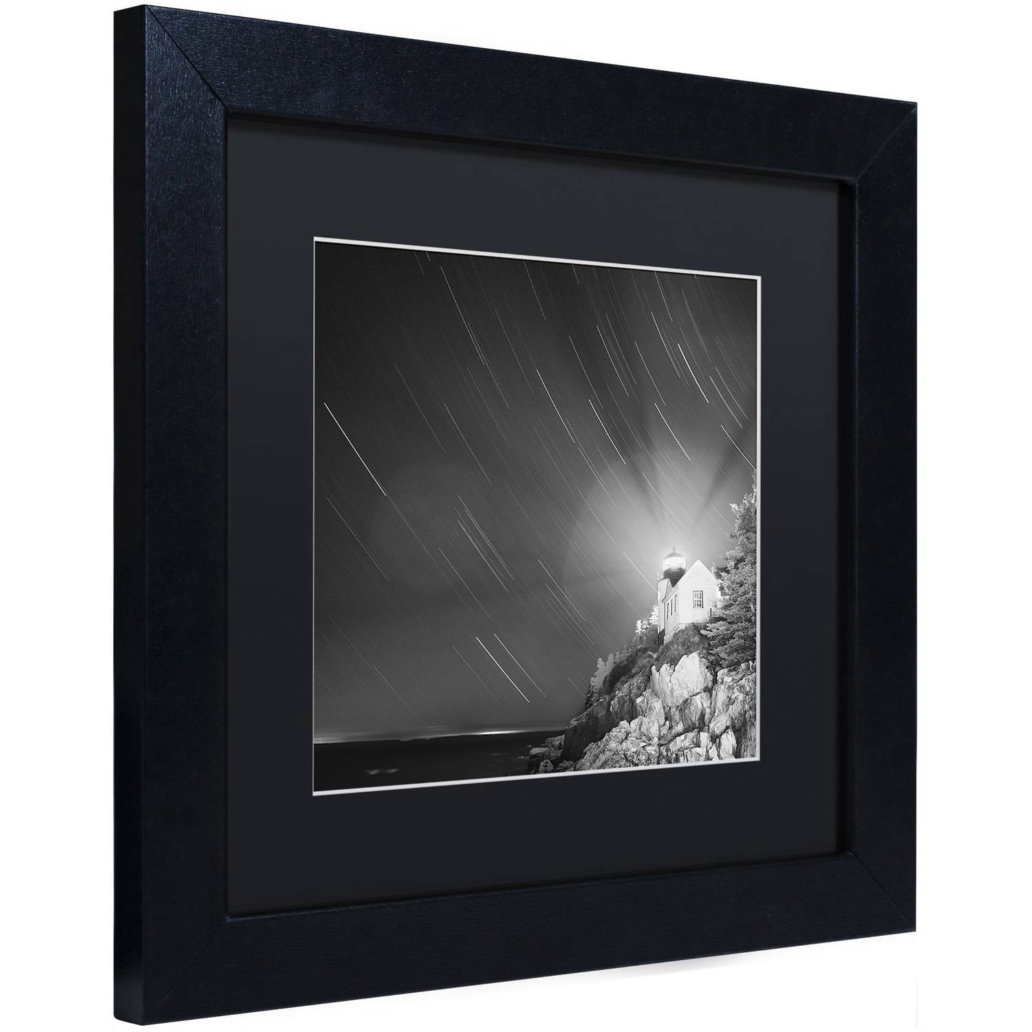 Moises Levy 'Bass Harbor Sky' Black Matted Framed Art