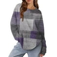 thumbnail image 4 of kytmyeq Women's Sweatshirts Prints Trendy Crewneck Long Sleeve Shirts Color Block Pullover Tops Comfy, 4 of 7