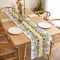 thumbnail image 3 of Table Runner 48 Inches Long for Kitchen Dining, Sunflowers Dresser Scarf Farmhouse, Dining Table Decorations for Wedding/Parties, Yellow Purple Floral Watercolor Botanical Farmhouse 13 x 48 In, 3 of 8