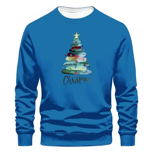 Sudaderas sin capucha para hombre, estilo casual, a la moda, con cuello redondo, estampado, de manga larga, blusas de manga larga y cuello redondo, blusas de poliéster para hombre