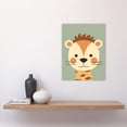 thumbnail image 2 of Cute Zoo Animal Graphic Artwork Soft Pastel Colour Geometric Shapes Kids Bedroom Painting Unframed Wall Art Print Poster Home Decor Premium, 2 of 5