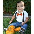 thumbnail image 3 of Noah's Boytique Halloween Pumpkin Jack O Lantern Bow Tie Outfit Baby Boy Costume 0-3 Months, 3 of 5