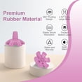 thumbnail image 3 of SupreGear 3/4 inch Cane Tip - Heavy-duty Rubber Non-slip Support with Six Point Traction, Self-standing, Light Pink, 3 of 8