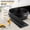 Black, variant on Universal Garage Door Threshold Seal Strip 20FT Kit, Waterproof Rubber Weather Stripping Replacement with 2 Adhesive Strips, Black