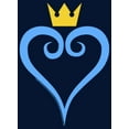 thumbnail image 2 of Men's Kingdom Hearts 1 Blue Heart Long Sleeve Shirt Navy Blue Large, 2 of 4
