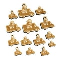 thumbnail image 1 of Ice Cream Truck Wood Mini Charms Shapes DIY Craft Jewelry - With Hole - 18mm (17pcs), 1 of 7