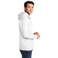 thumbnail image 4 of Gildan Heavy Blend Zip Up Hoodie, Midweight Hoodie, Fleece Hooded Sweatshirt, White, S, 4 of 5