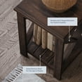 thumbnail image 3 of BELLEZE Modern Farmhouse Industrial Style End Table Or Nightstand With Cutout Sides And Storage Shelf, Open Style Versatile Accent Furniture - Veropeso (Espresso), 3 of 7
