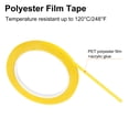 thumbnail image 3 of 2 Rolls Yellow 0.26 Inch x 72 Yards Polyester Film Electrical Tape PET Tape High Temperature Heat 6.5mm x 66m, 3 of 6