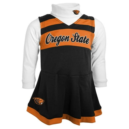 Oregon State Beavers NCAA Toddler Girls Cheer Jumper Dress Set w/