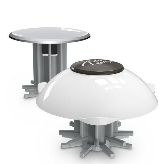 Smart Hot Mesh Drain Hair Catcher with Stopper - 3-in-1 Thermal Tub Drain Protector, Bathtub Clog Prevention with Fine Mesh Filter, 2 Pack