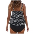 thumbnail image 3 of Wamejoo Womens Blouson Tankini Top No Bottom Loose Fit Swim Top Modest Tank Top (Black, M), 3 of 9