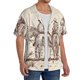 thumbnail image 2 of Balery Cowboys Riding Horses Camisa Casual de Manga Corta con Botones para Hombre, Texturizada, Estilo Cubano, para Playa, Verano-4X-Large, 2 of 5