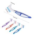thumbnail image 2 of WIFKLSIIPG 1PC Denture Teeth Brush Easy Grip Handle Double Sided Toothbrushes(Orange), 2 of 2