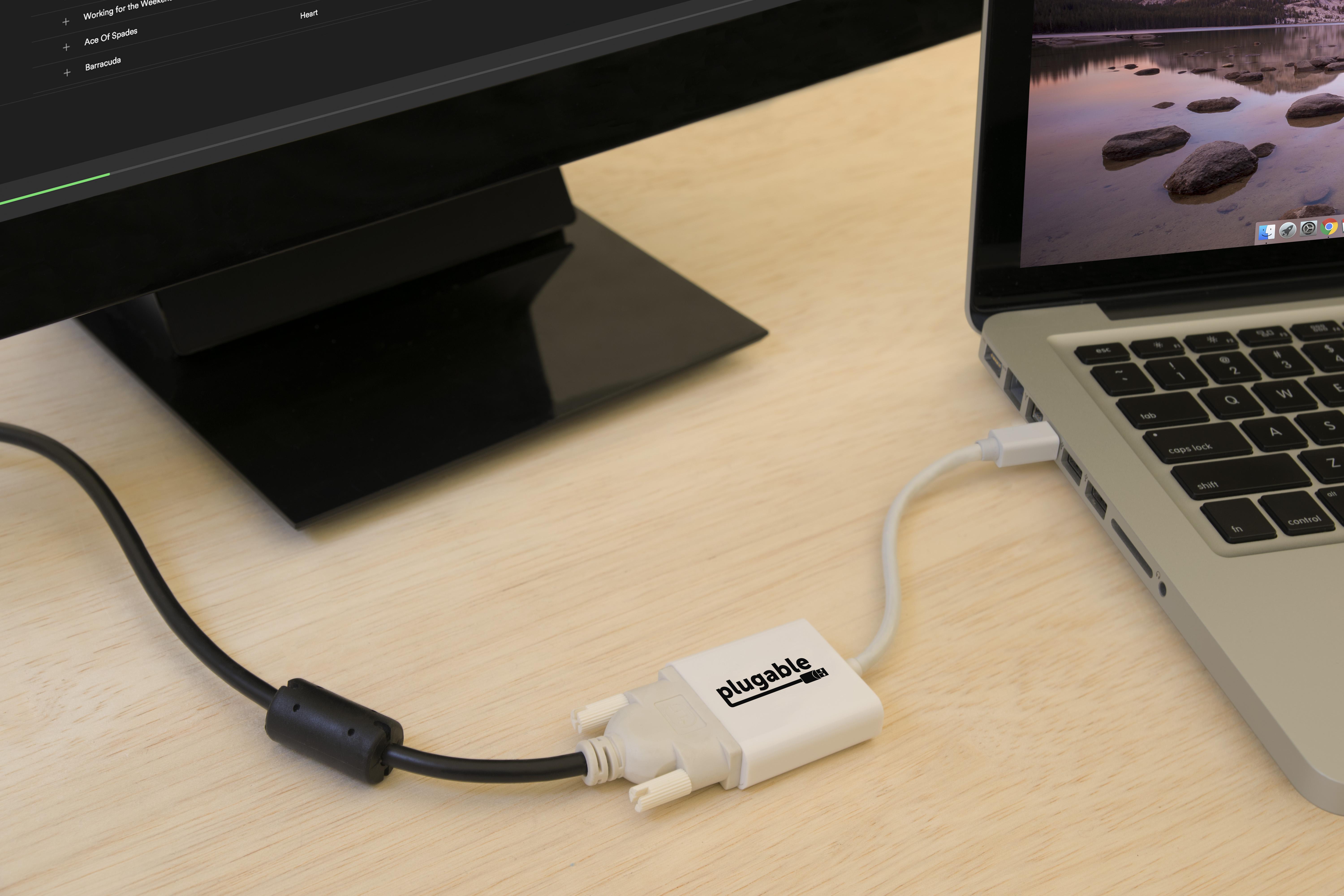 Plugable Mini DisplayPort (Thunderbolt 2) to DVI Adapter (Supports Mac, Windows, Linux Systems and Displays up to 1920x1200@60Hz, Passive). - image 2 of 4