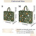 thumbnail image 2 of FORMRS Womens Corduroy Tote Bag Crossbody Shoulder Handbag with Pocket, Green Flowers Pattern, 2 of 7