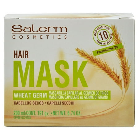 Salerm Capillary Mask Wheat Germ 200 ml / 191 g / 6.74 Oz for Dry (Best Mask For Dry Frizzy Hair)
