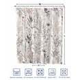 thumbnail image 4 of Split Shower Curtain for Transfer Bench, Spring Floral Fabric Shower Curtains for Bathroom, Vintage Botanical Watercolor Elegant Tub Sliding Transfer Bench Waterproof Bath Curtains 72"x96", 4 of 9