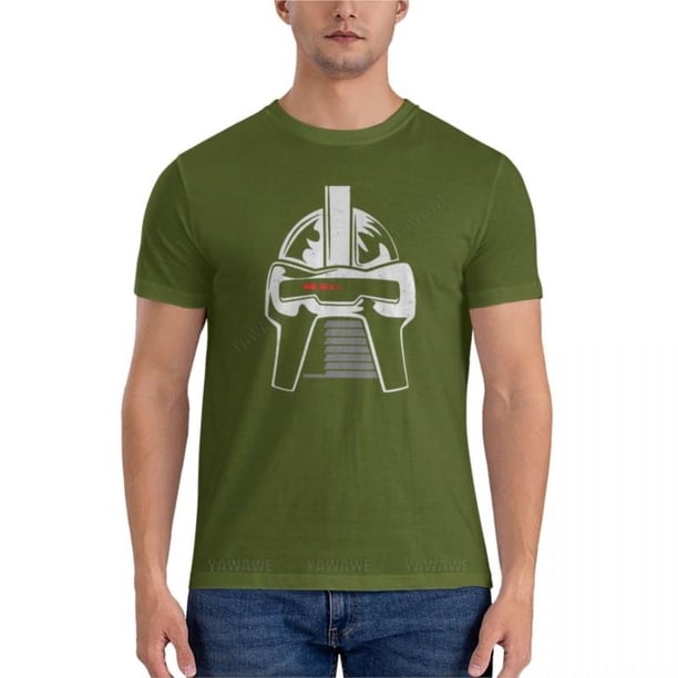 Camiseta de algodón para hombre prenda de vestir de algodón color negro liso estilo Cylon - Battlestar Galactica Essential