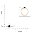 thumbnail image 5 of ANGARA Natural Bypass Pear-Shaped Blue Sapphire Ring in 14K Rose Gold for Women (Size-6x4mm) | September Birthstone, Birthday, Anniversary, Jewelry Gift for Women | Natural Blue Sapphire Ring, 5 of 9