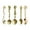 Yellow, variant on Anewi Vintage Royal Style Carved Coffee Spoon Set, Elegant Gold Dessert Spoons and Antique Teaspoon Mini Tableware for Ice Cream Cafe Kitchen, 5PCS