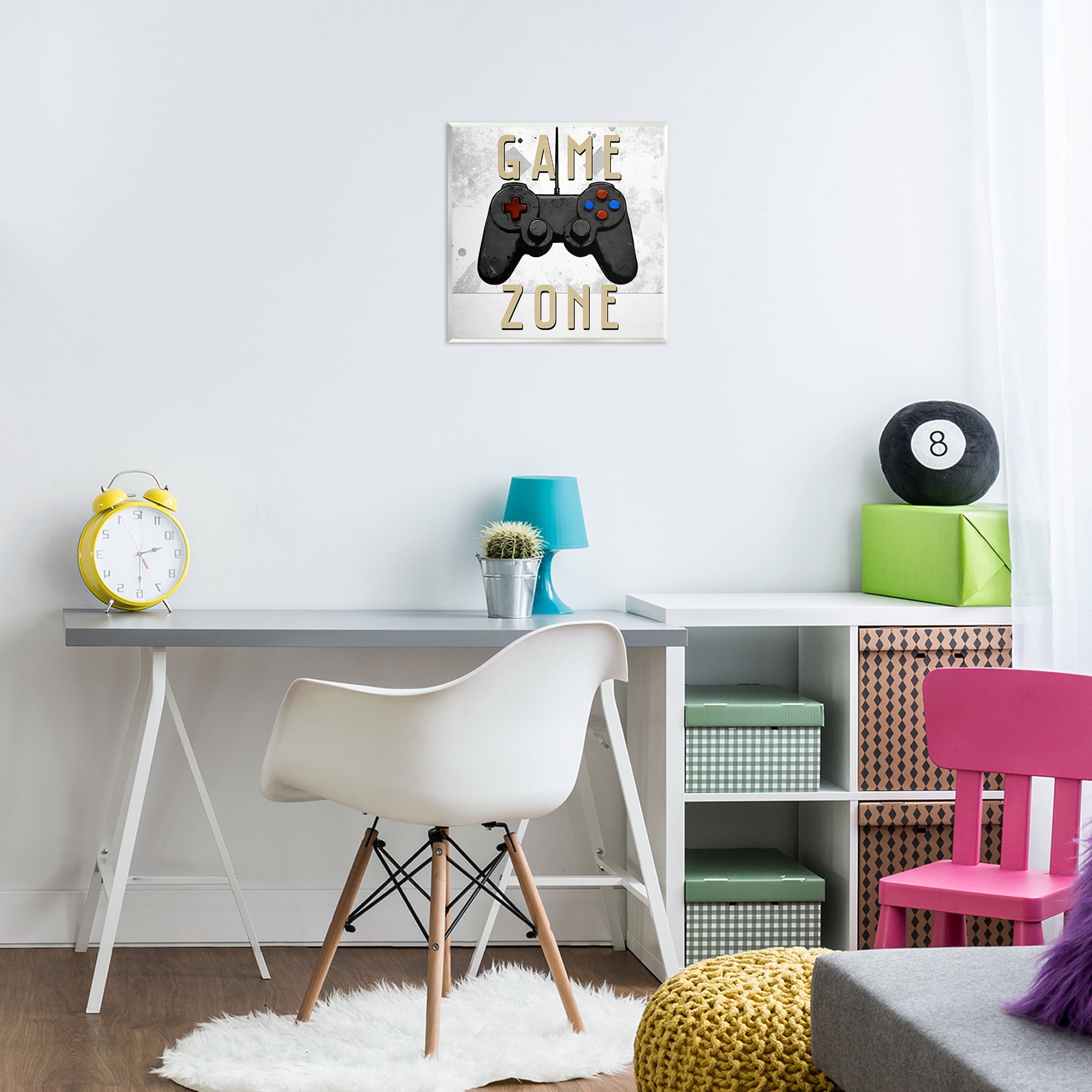 Stupell Industries Game Zone Control Wall Plaque Art, design by Kim Allen