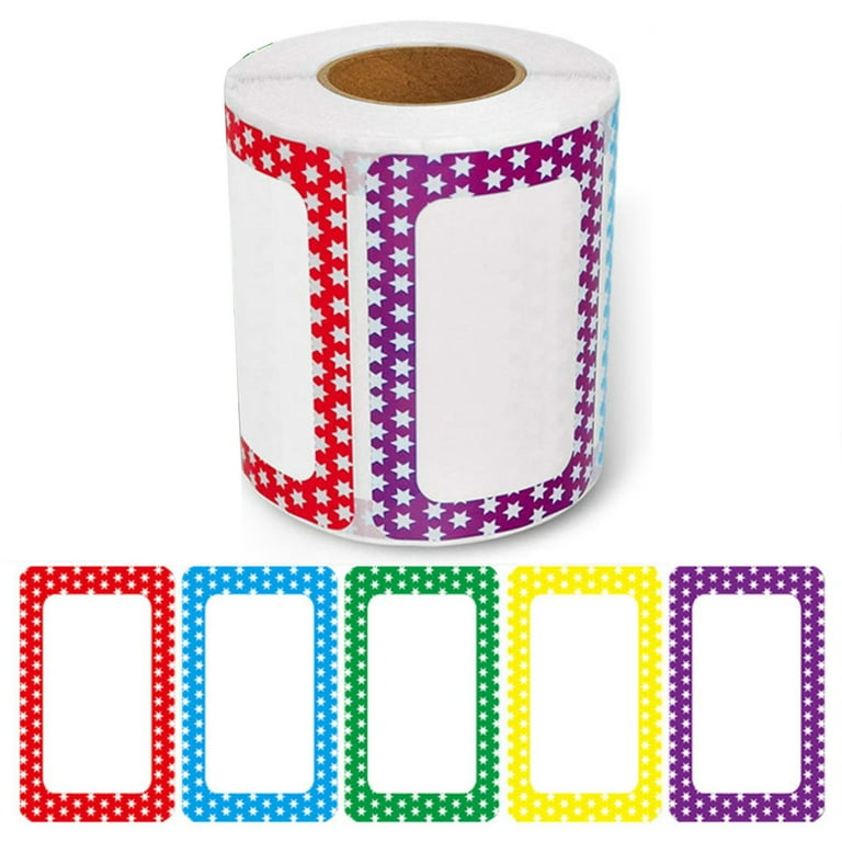 Colorful Border Name Labels | Self-adhesive Name Tag Stickers ...