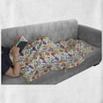 thumbnail image 6 of Vegetable Soft Flannel Fleece Throw Blanket, Childish Drawing of Vegetarian Food Colorful Peper Eggplant and Carrot Design, Cozy Plush for Indoor and Outdoor Use, 50" x 70", Multicolor, by Ambesonne, 6 of 6