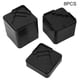 thumbnail image 1 of Daboolka 8 protectores de suelo cuadrados negros ABS para cama, sofá, gabinete, escritorio, almohadilla para pies, elevador de muebles, 1 of 8