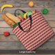 thumbnail image 5 of Balery Red and Brown Squares Bolsa de Mano para Mujeres con Cremallera, Bolsa de Gimnasio con Compartimentos, Bolsa para Laptop, Bolsa para Trabajo, 5 of 7
