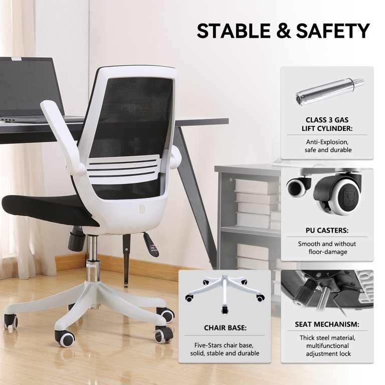 SIHOO Ergonomic Office Chair Mid-Back Home Desk Chair with Lumbar Support Samll Mesh Computer Chair, Black SIHOO Ergonomic Office Chair Mid-Back Home Desk Chair with Lumbar Support Samll Mesh Computer Chair, Black