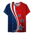 thumbnail image 5 of CHUANK Plus Hauts pour Femmes Chic Décontracté Col Rond Manches Courtes Chemises et Blouses pour Femmes T-Shirts à Imprimé Papillon du 4 Juillet pour Femmes Tunique Graphique Patriotique Tendance Haut d'Été Plage, 5 of 5