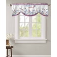 thumbnail image 2 of Tie Up Valance Curtain for Kitchen, Wildflower Love Butterfly Red Blue Plaid Rod Pocket Short Curtains Adjustable Tie-Up Shade Valances, Independence Day Window Treatment for Bathroom Living Room Bedroom, 2 of 7